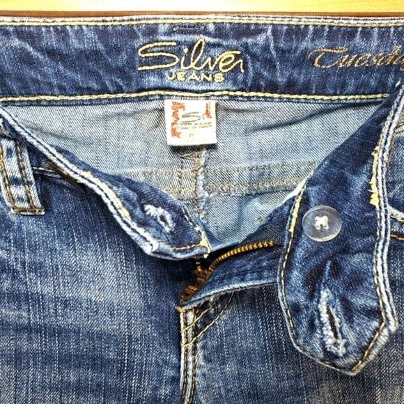 SILVER "Tuesday Flap" Distressed Low Rise Jeans Size 27 - Picture 6 of 10